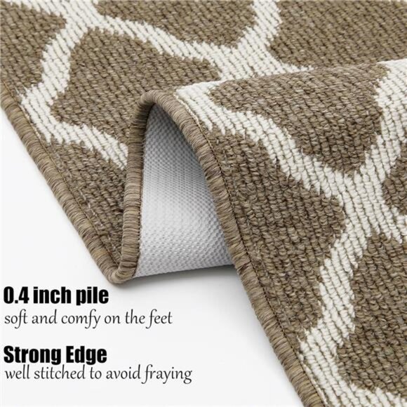 Washable Runner Rug 20"x59" Non Slip Rubber Backing Long Door Mats Entryway Rug - Picture 6 of 7